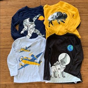 Four pack Old Navy long sleeve t shirts, 3T